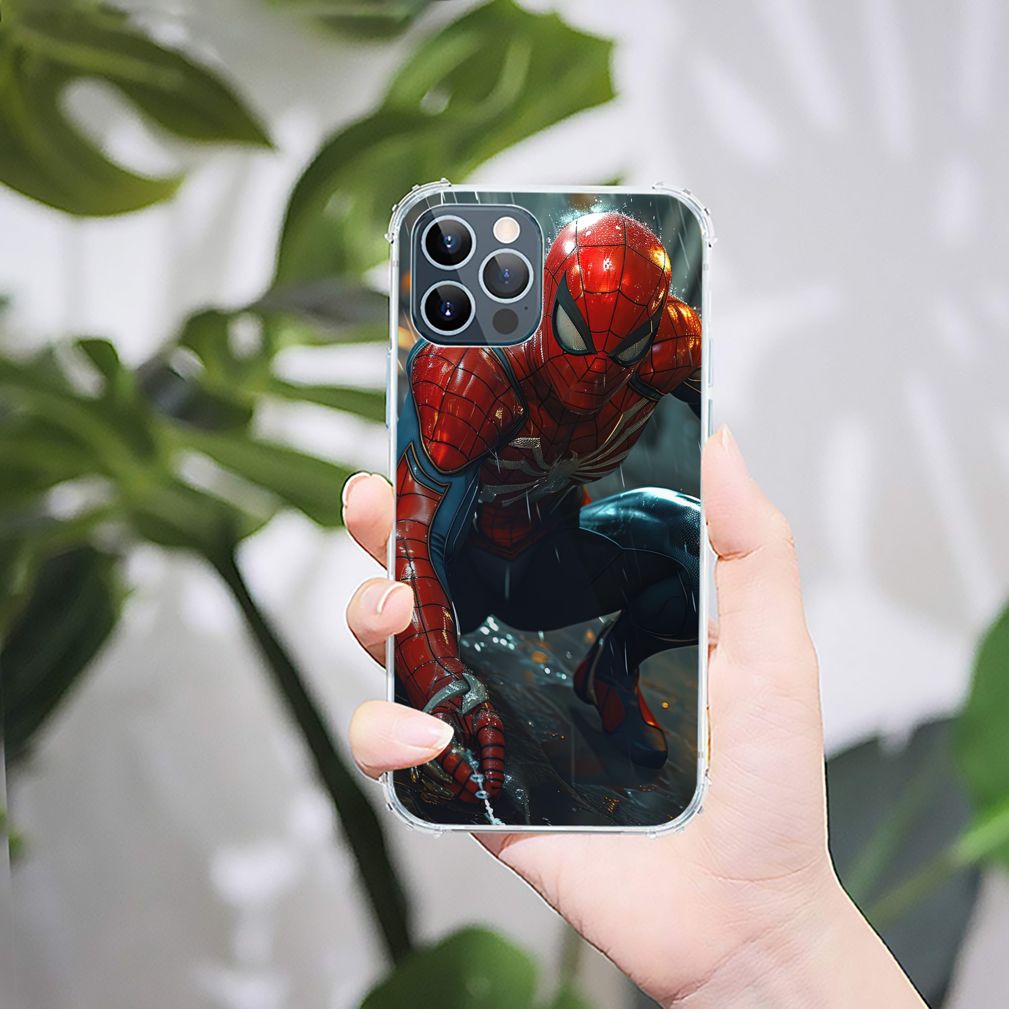 （画像用） Spider Man スパイダーマン 【iPhone 12シリーズ対応】透明スマホケース（クリアソフトケース）